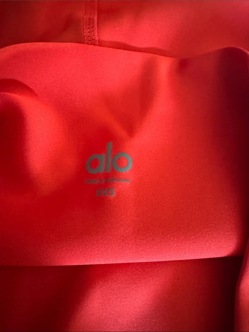 ALO Yoga Womens Red High-Rise Leggings
